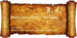 Matriszottó Alinda névjegykártya